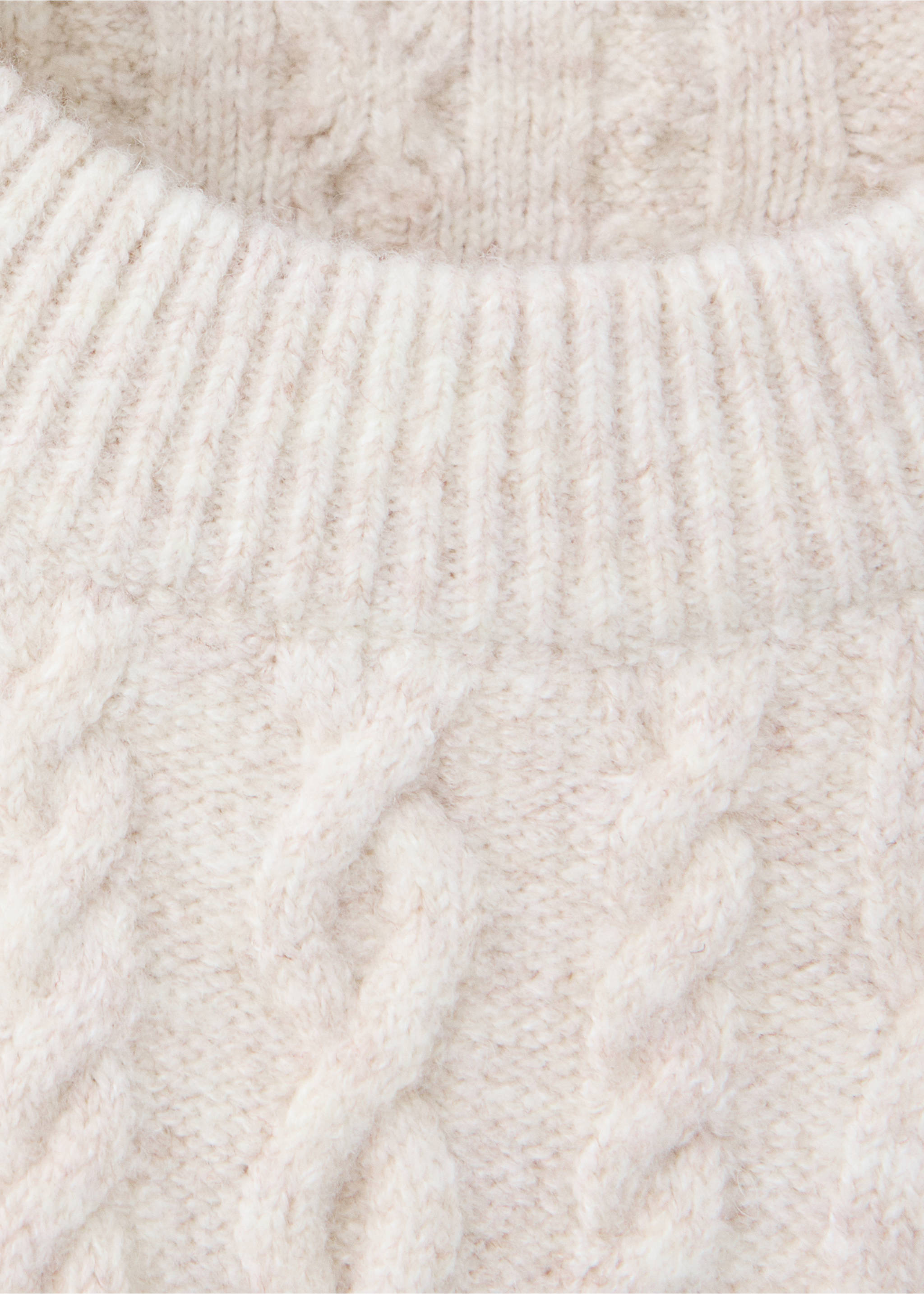 Jersey punto trenzado - Detalle del artículo 8, Blanco marfil. Ref: 37046354-00.