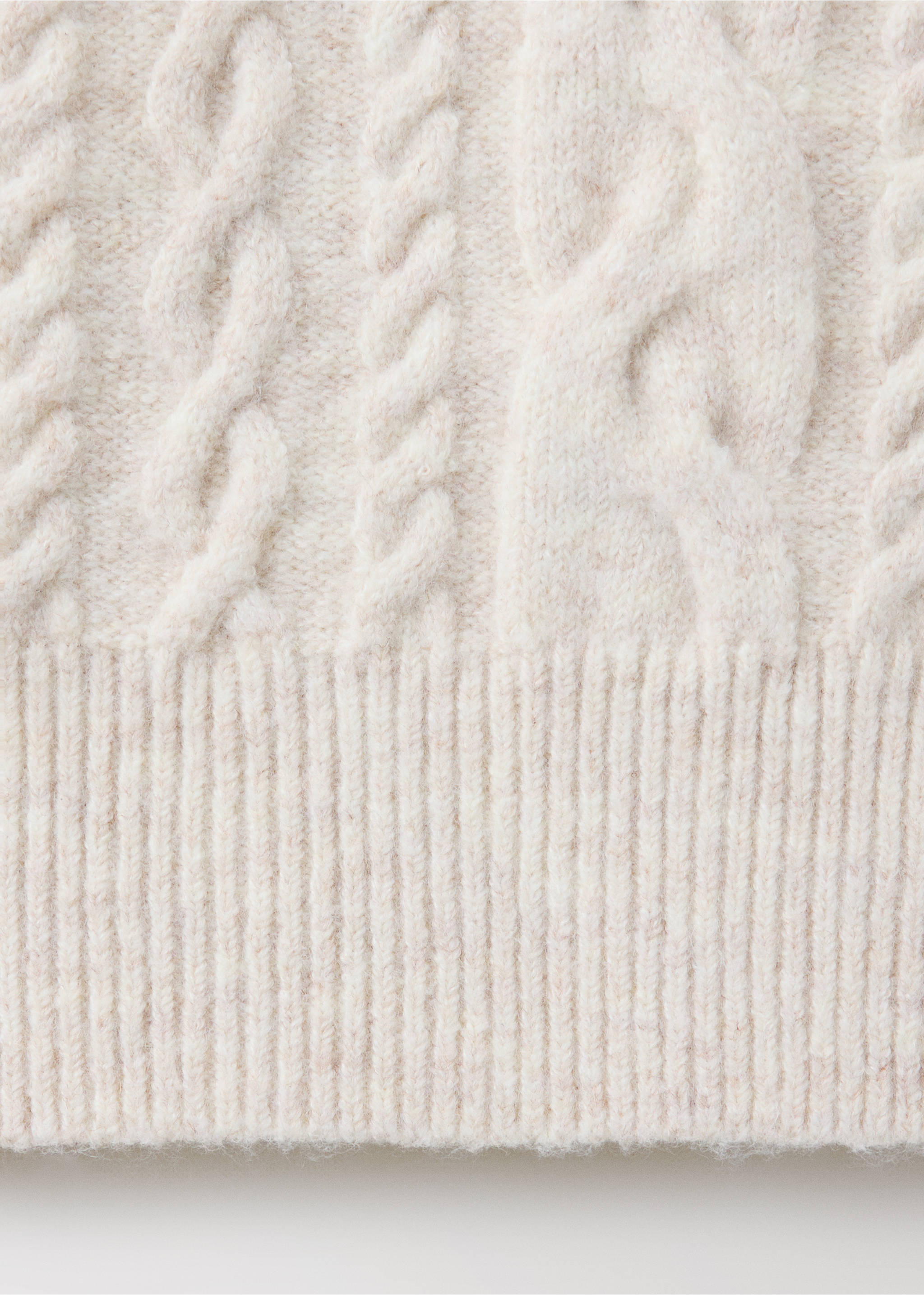 Jersey punto trenzado - Detalle del artículo 0, Blanco marfil. Ref: 37046354-00.