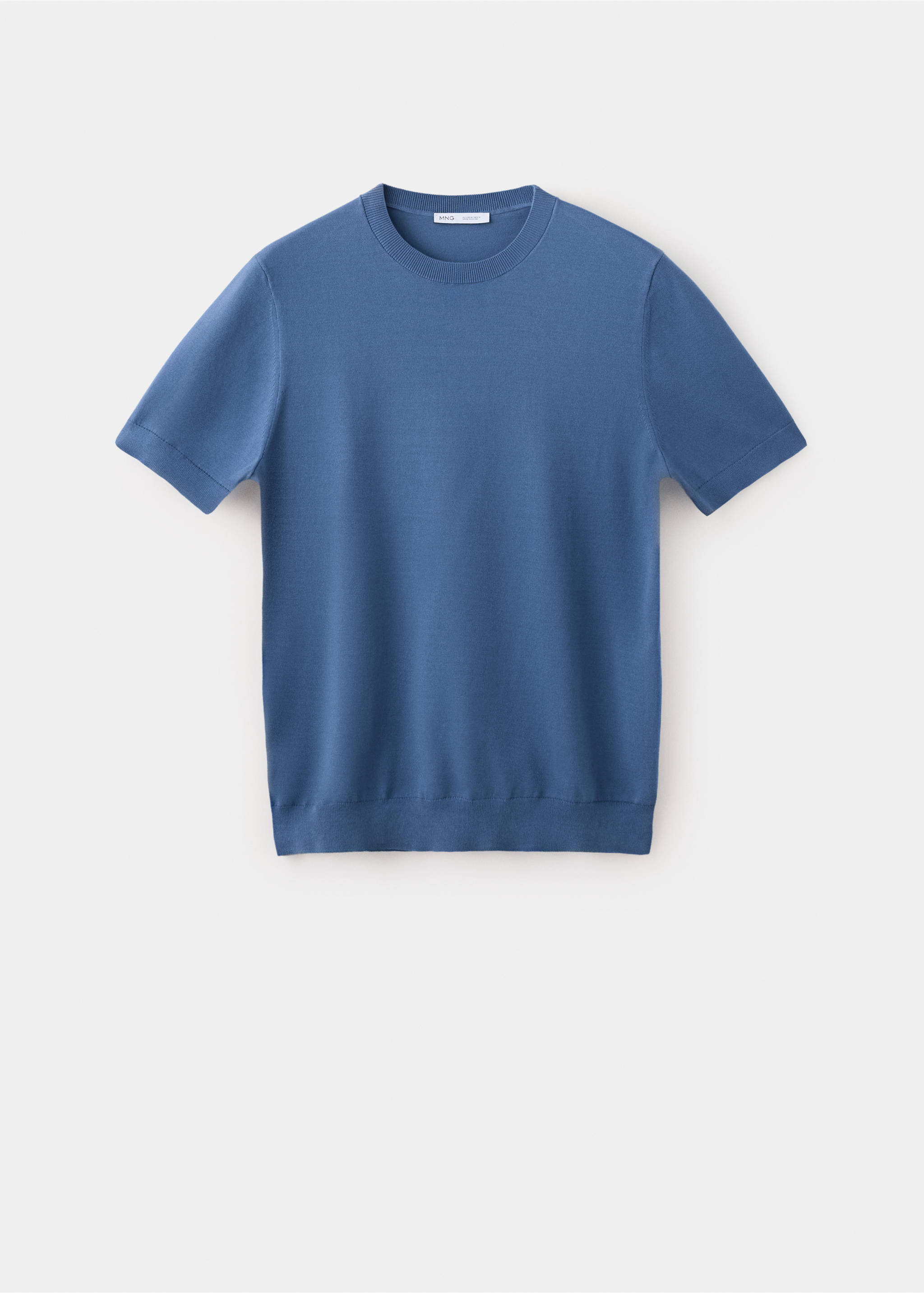 T-shirt 100 % coton en maille fine - Article sans modèle, Bleu indigo. Ref: 37046357-00.