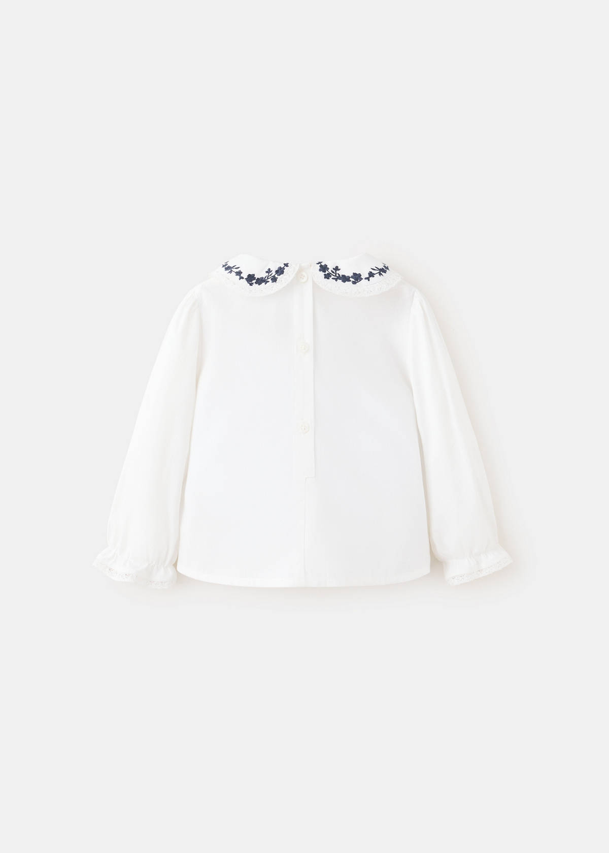 Embroidered cotton blouse — Off White