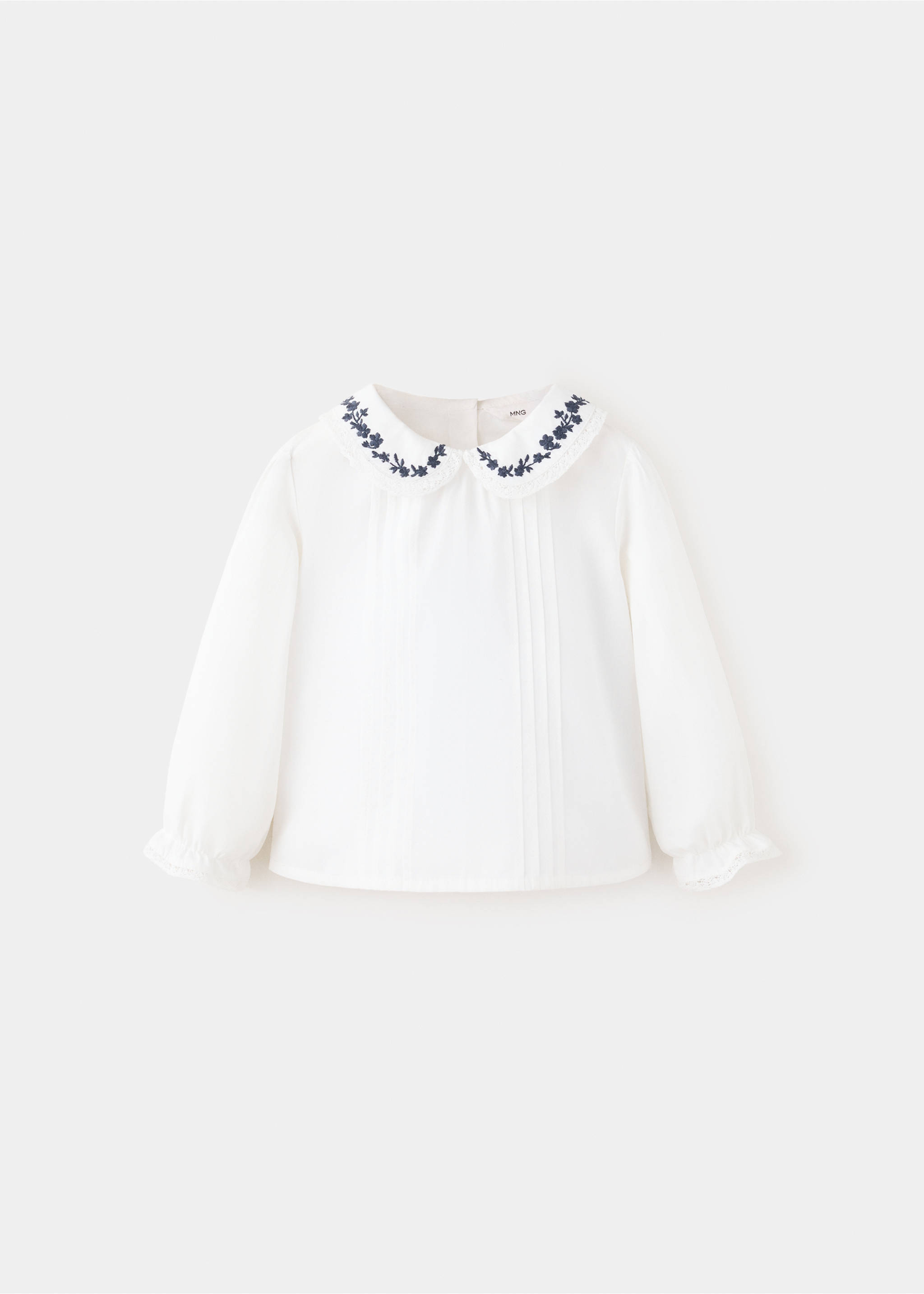 Embroidered cotton blouse - Article without model, Off White. Ref: 37046360-00.