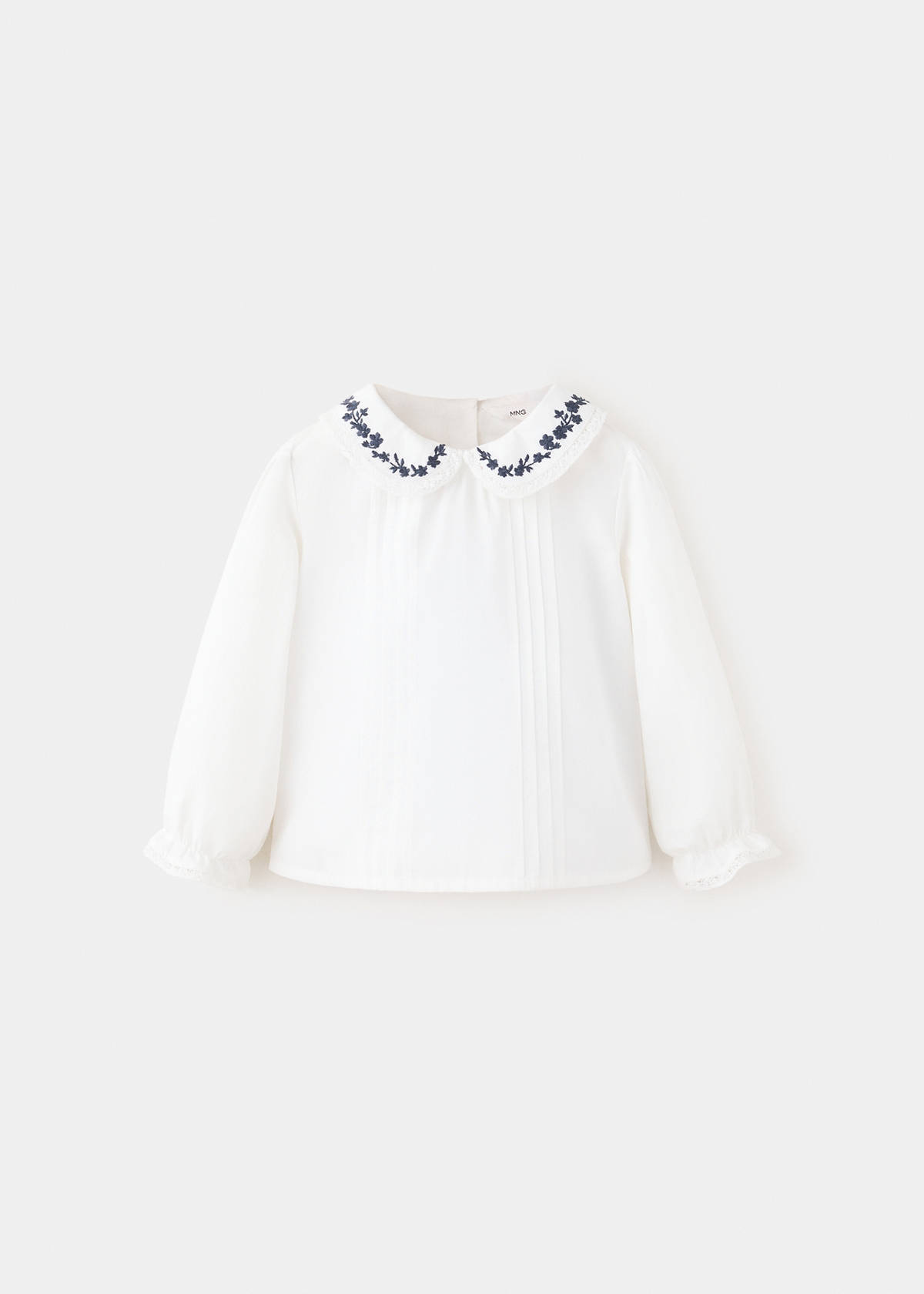 Embroidered cotton blouse — Off White