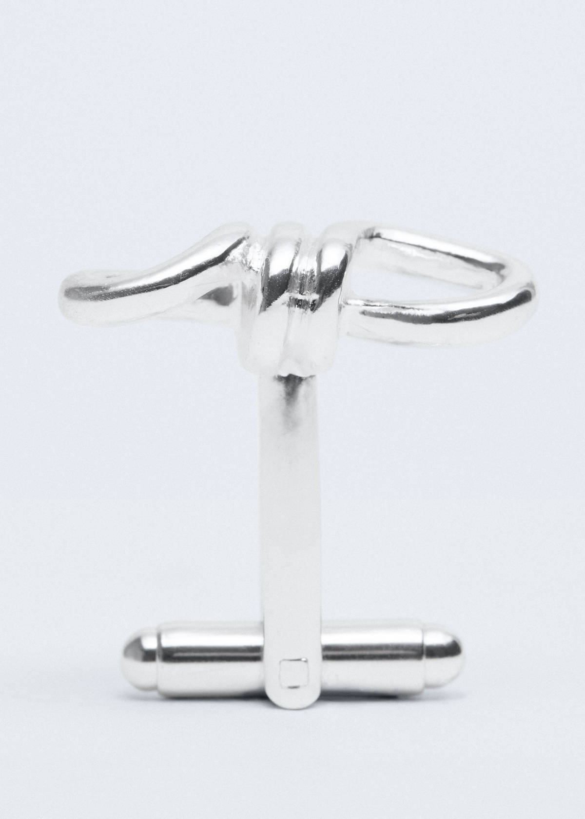 Metal knot cufflinks — Silver