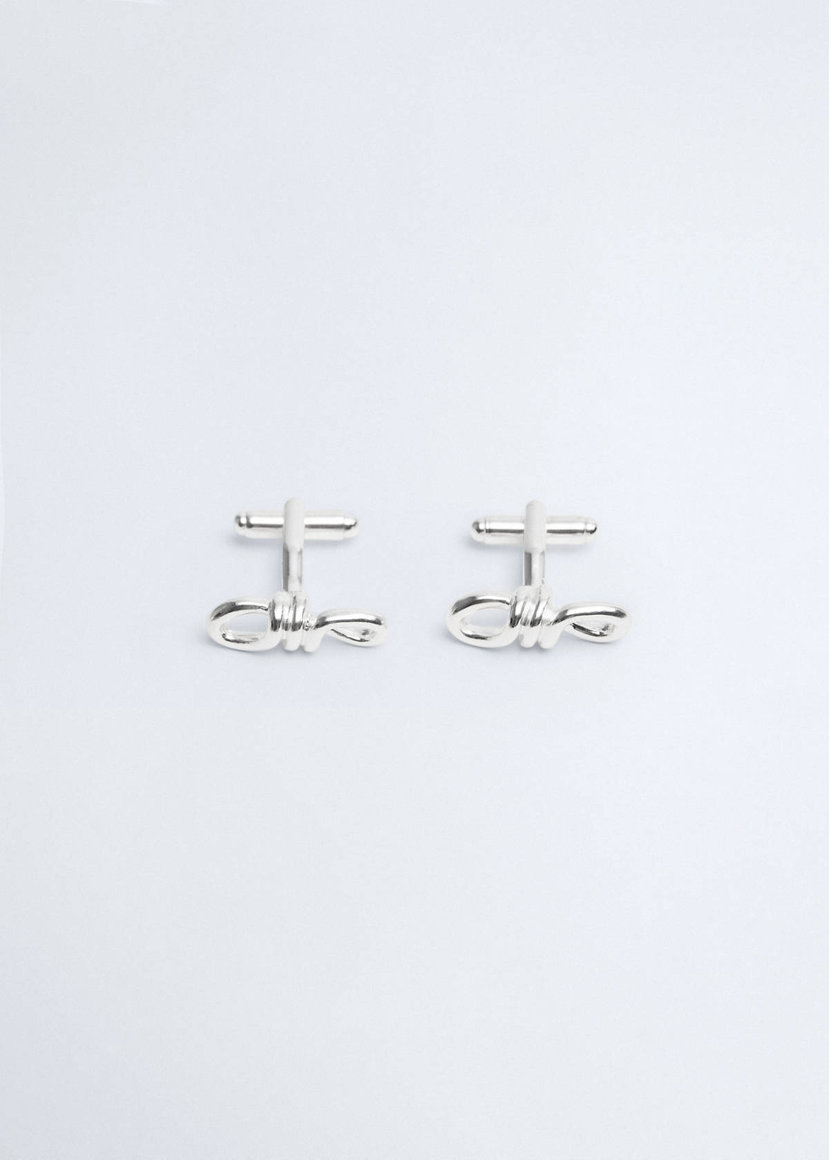 Metal knot cufflinks — Silver