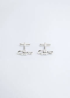 Metal knot cufflinks — Silver 3
