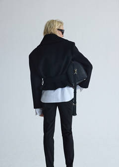 Woollen coat with belt — Black 3