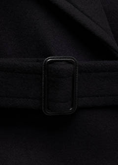 Woollen coat with belt — Black 8