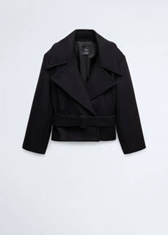 Woollen coat with belt — Black 6