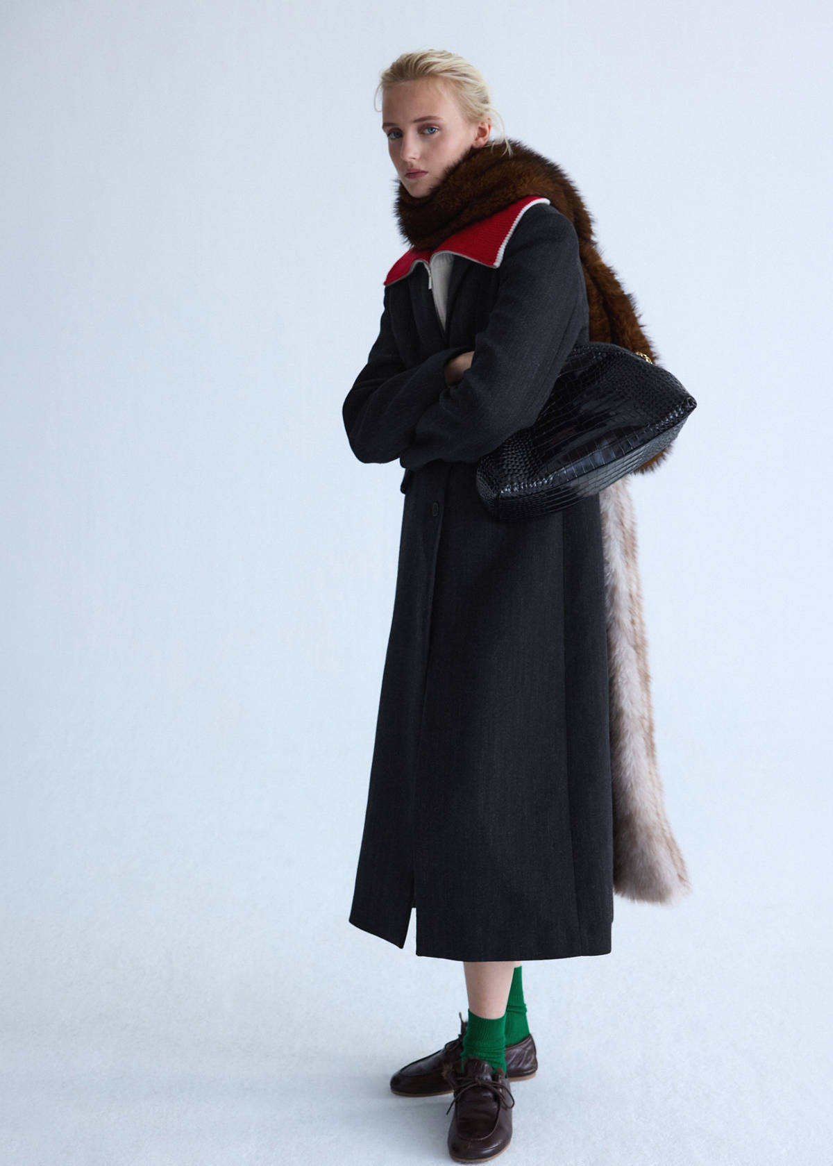 Tailored wool coat — Grey