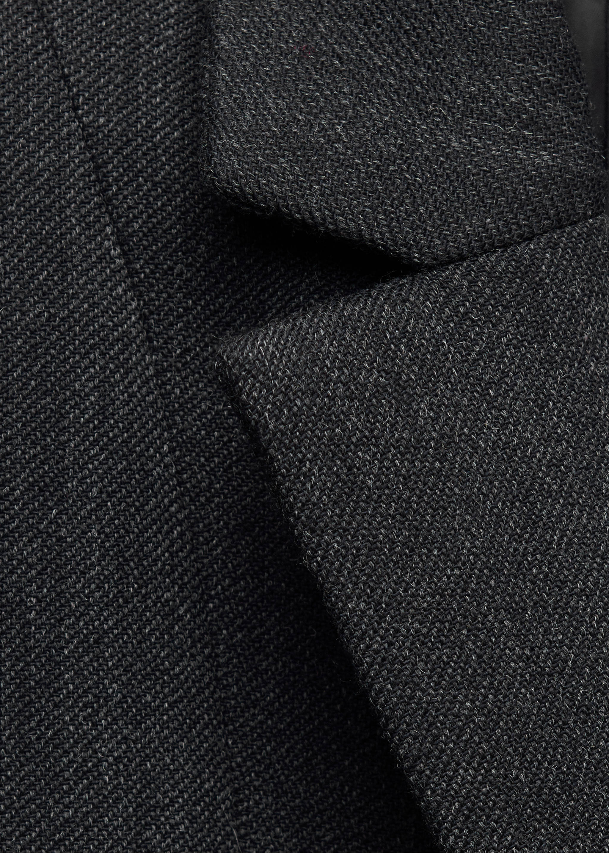 Tailored wool coat - Details of the article 8, Grey. Ref: 37046365-00.