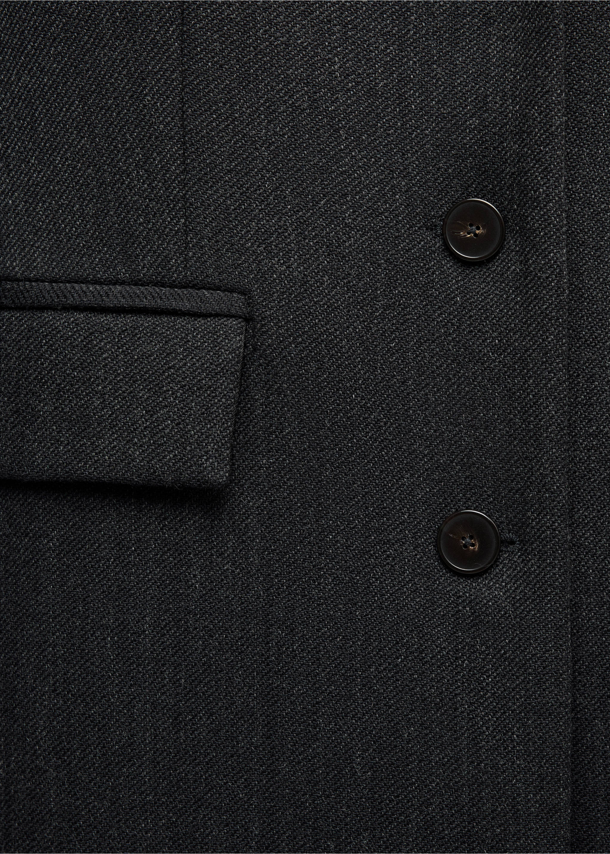 Tailored wool coat - Details of the article 0, Grey. Ref: 37046365-00.
