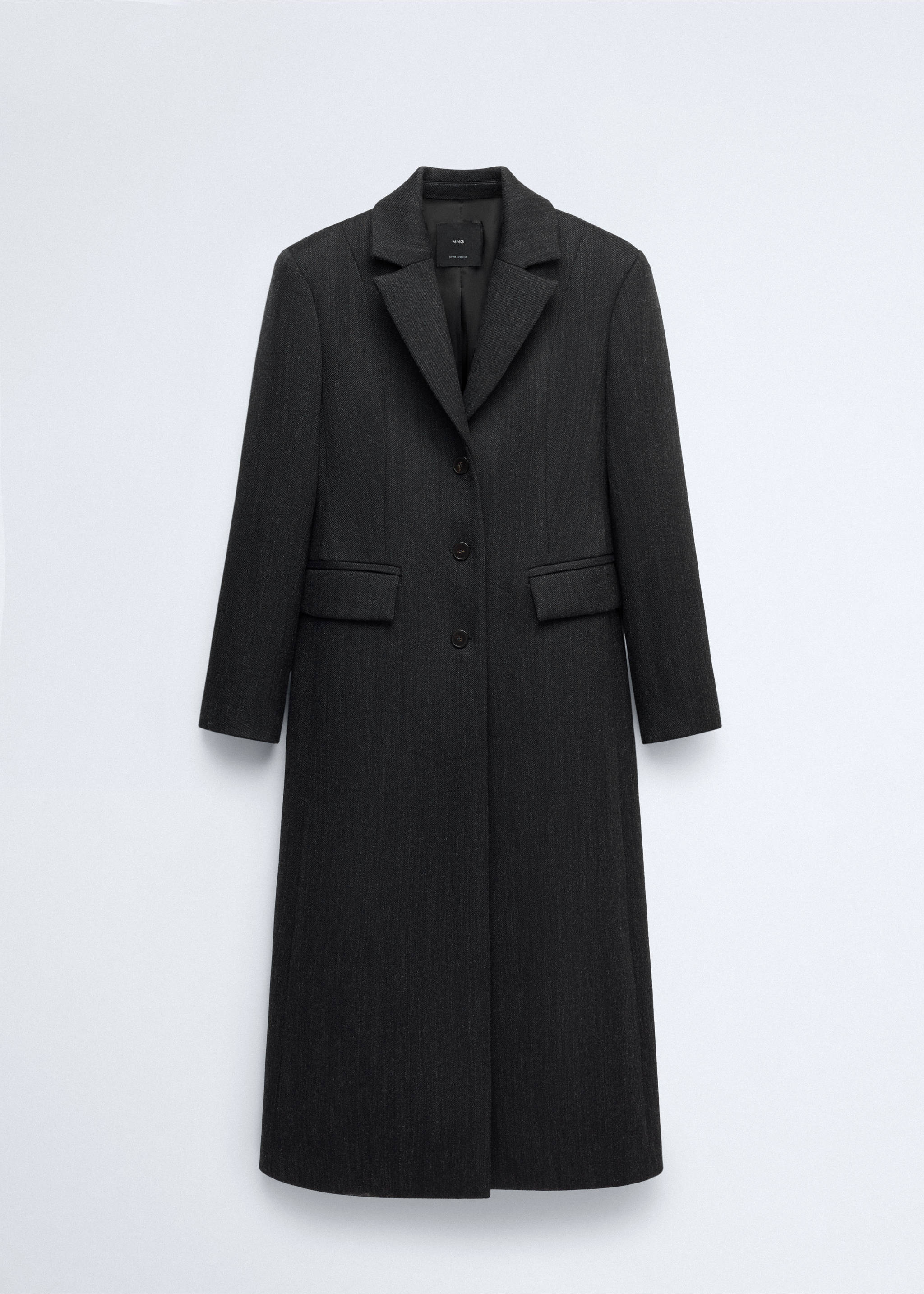Tailored wool coat - Article without model, Grey. Ref: 37046365-00.