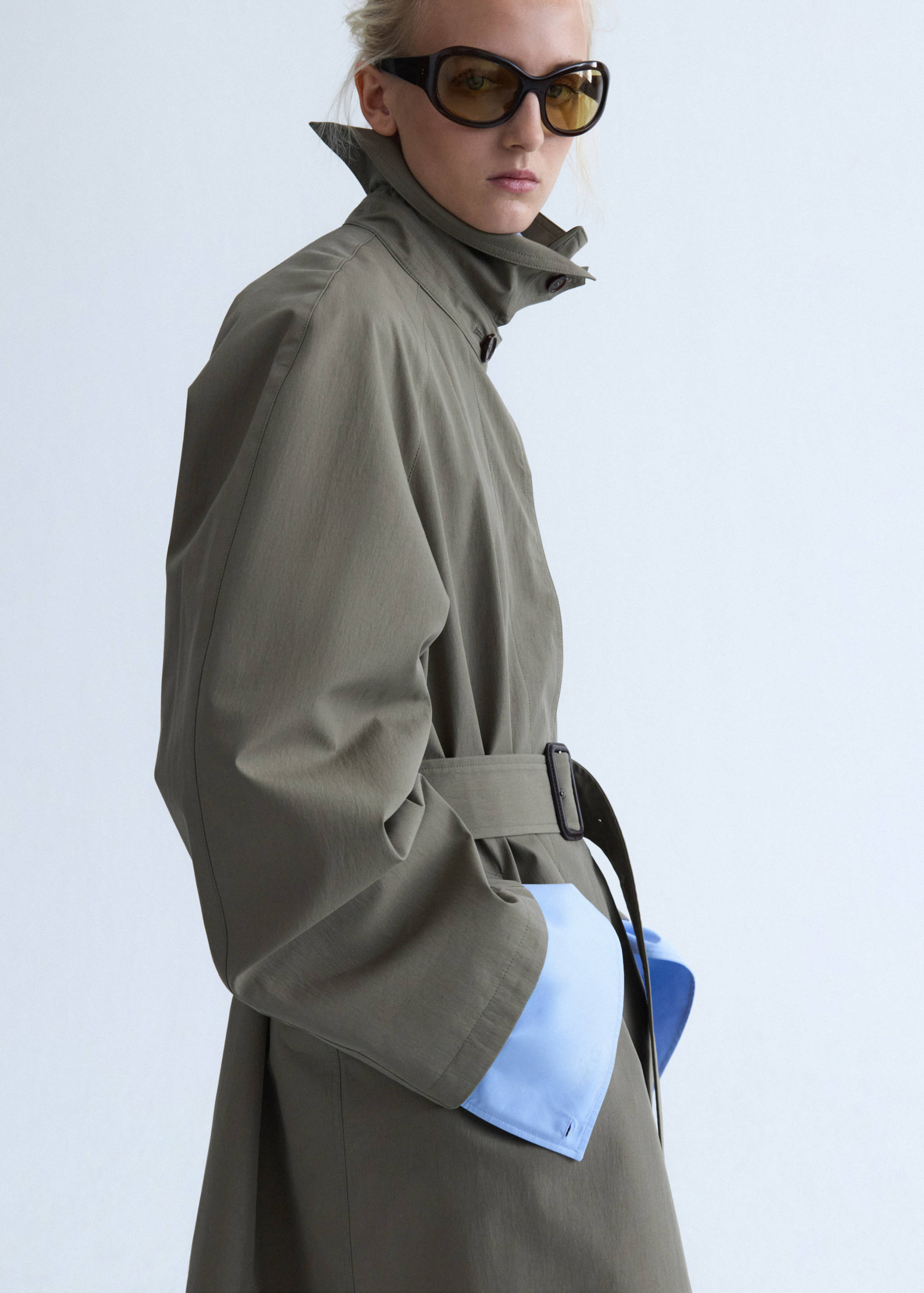 Straight poplin shirt - Details of the article 3