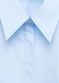 Straight poplin shirt — Sky Blue 7