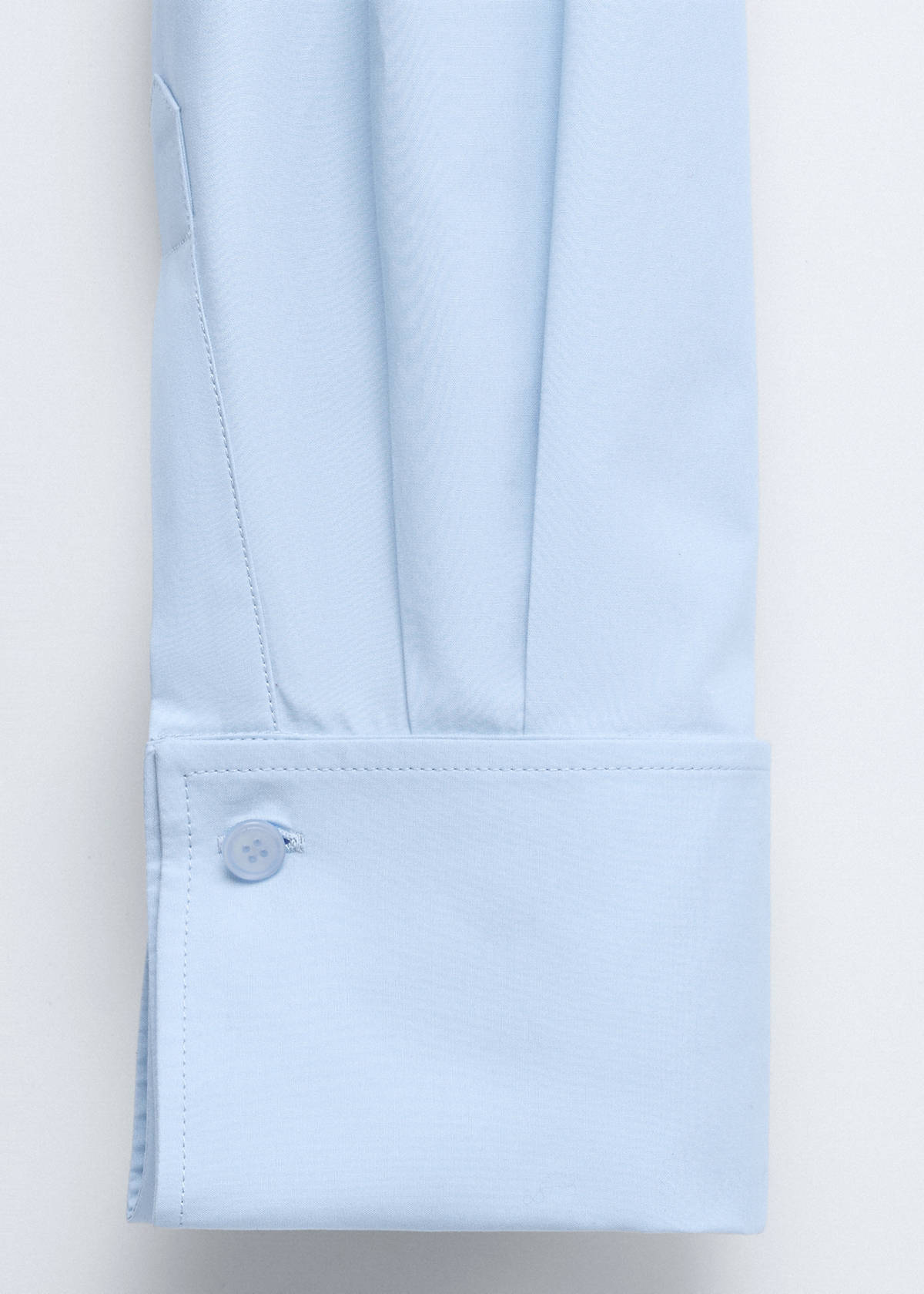 Straight poplin shirt — Sky Blue
