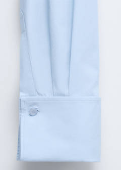 Straight poplin shirt — Sky Blue 8