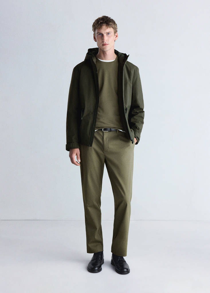 Packable waterproof jacket with Thermore® padding — Dark Green