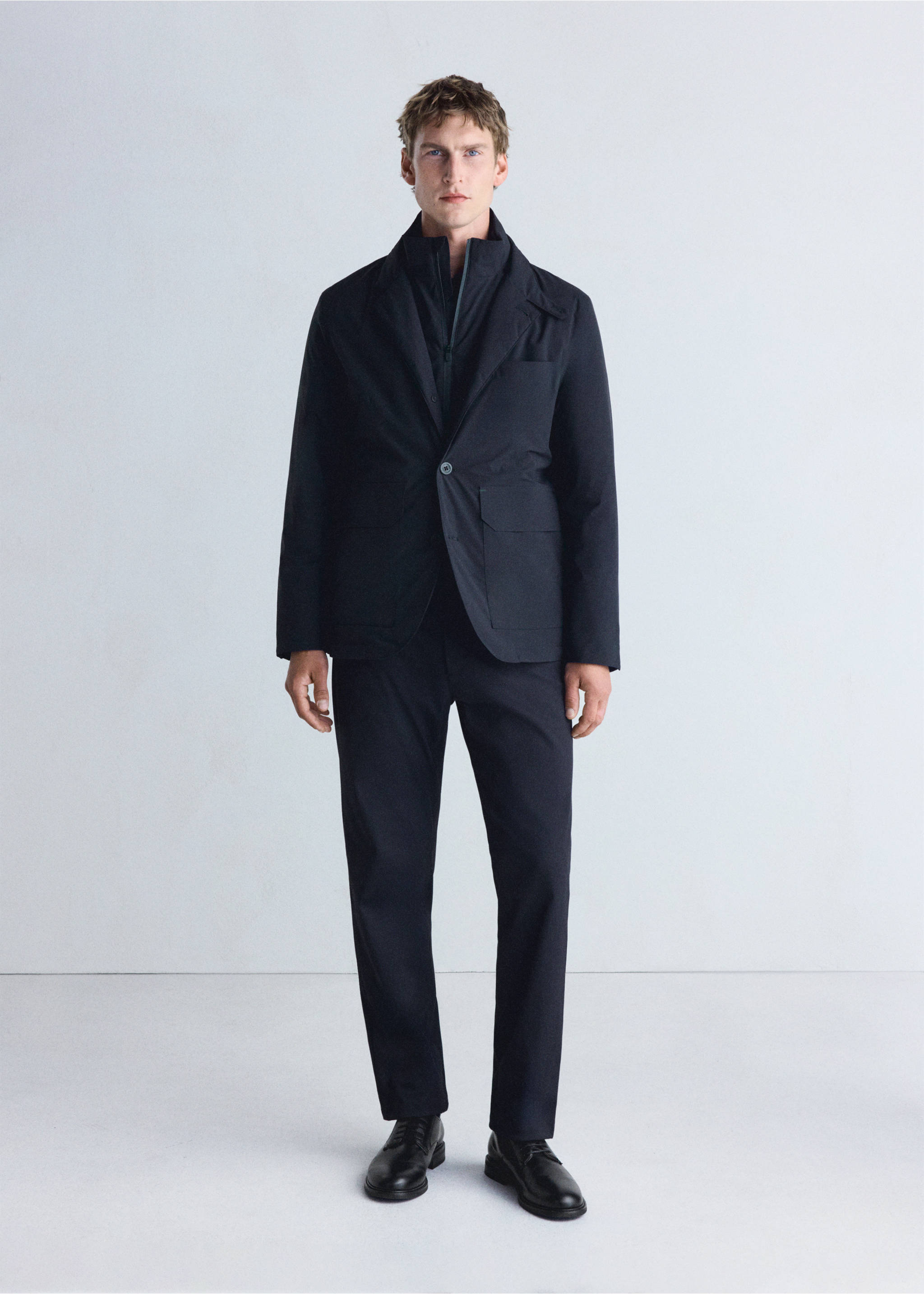 Packable water-repellent padded Thermolite® jacket - General plane, Night Blue. Ref: 37046724-00.