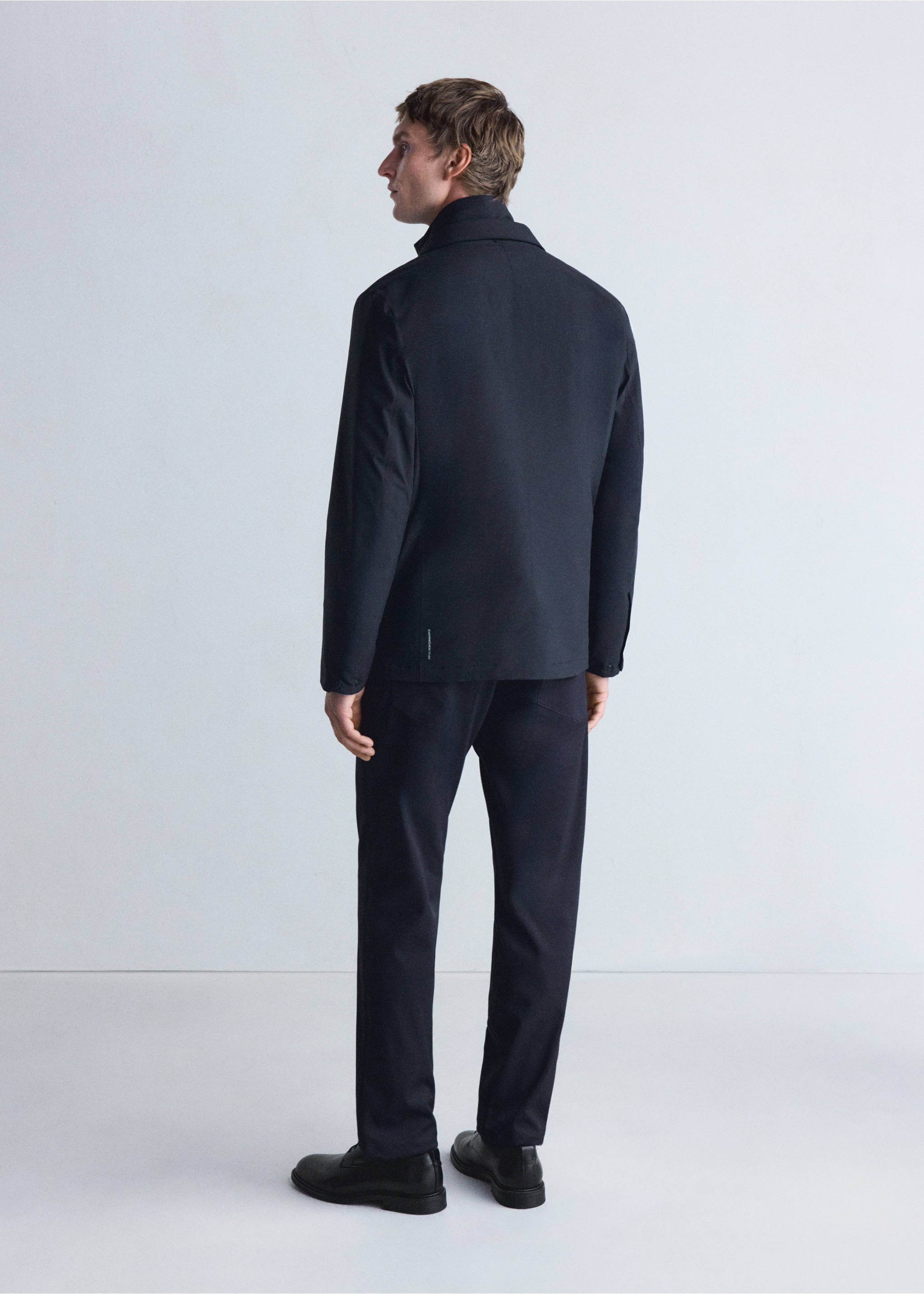 Packable water-repellent padded Thermolite® jacket - Reverse of the article, Night Blue. Ref: 37046724-00.