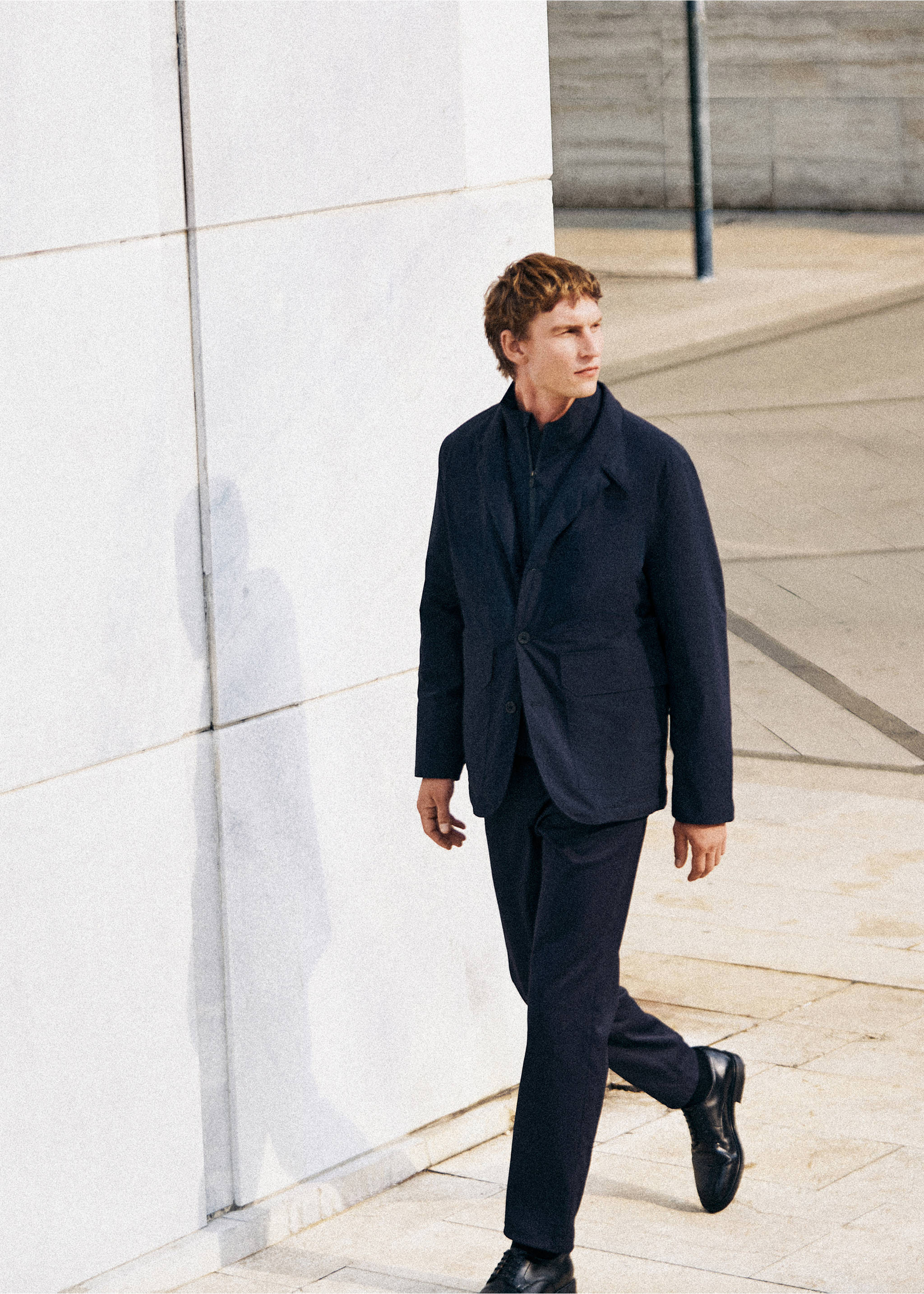 Packable waterproof padded Thermore® jacket - Details of the article 5, Night Blue. Ref: 37046724-00.