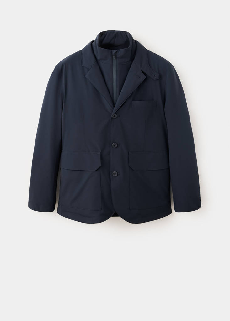 Packable water-repellent padded Thermolite® jacket — Night Blue