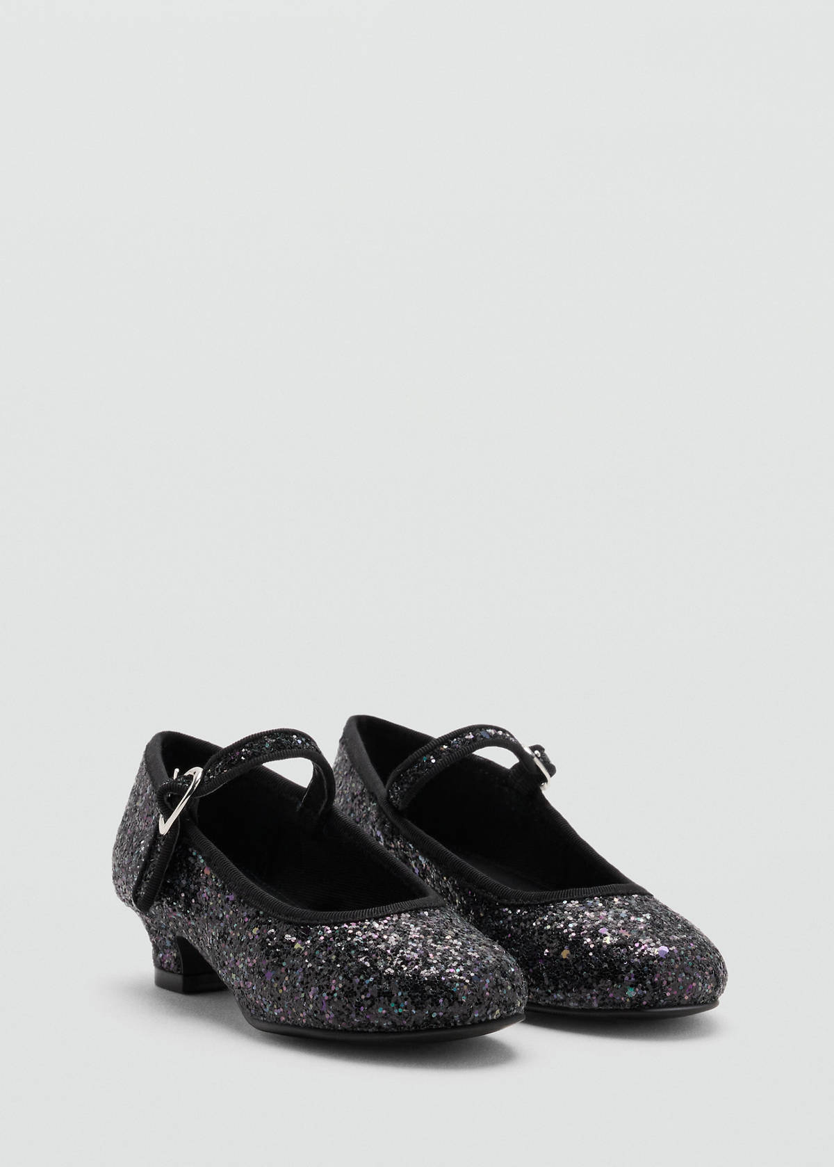 Heeled glitter shoe — Black