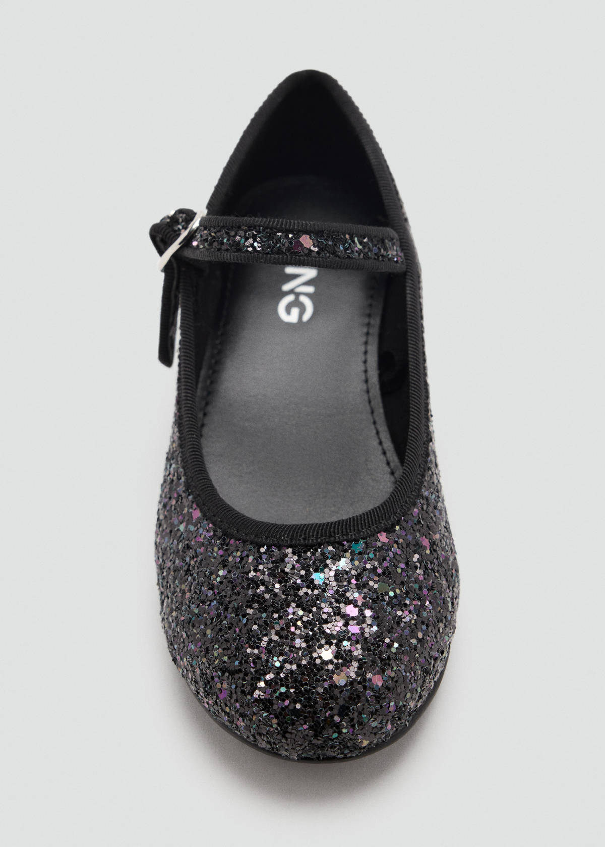 Heeled glitter shoe — Black