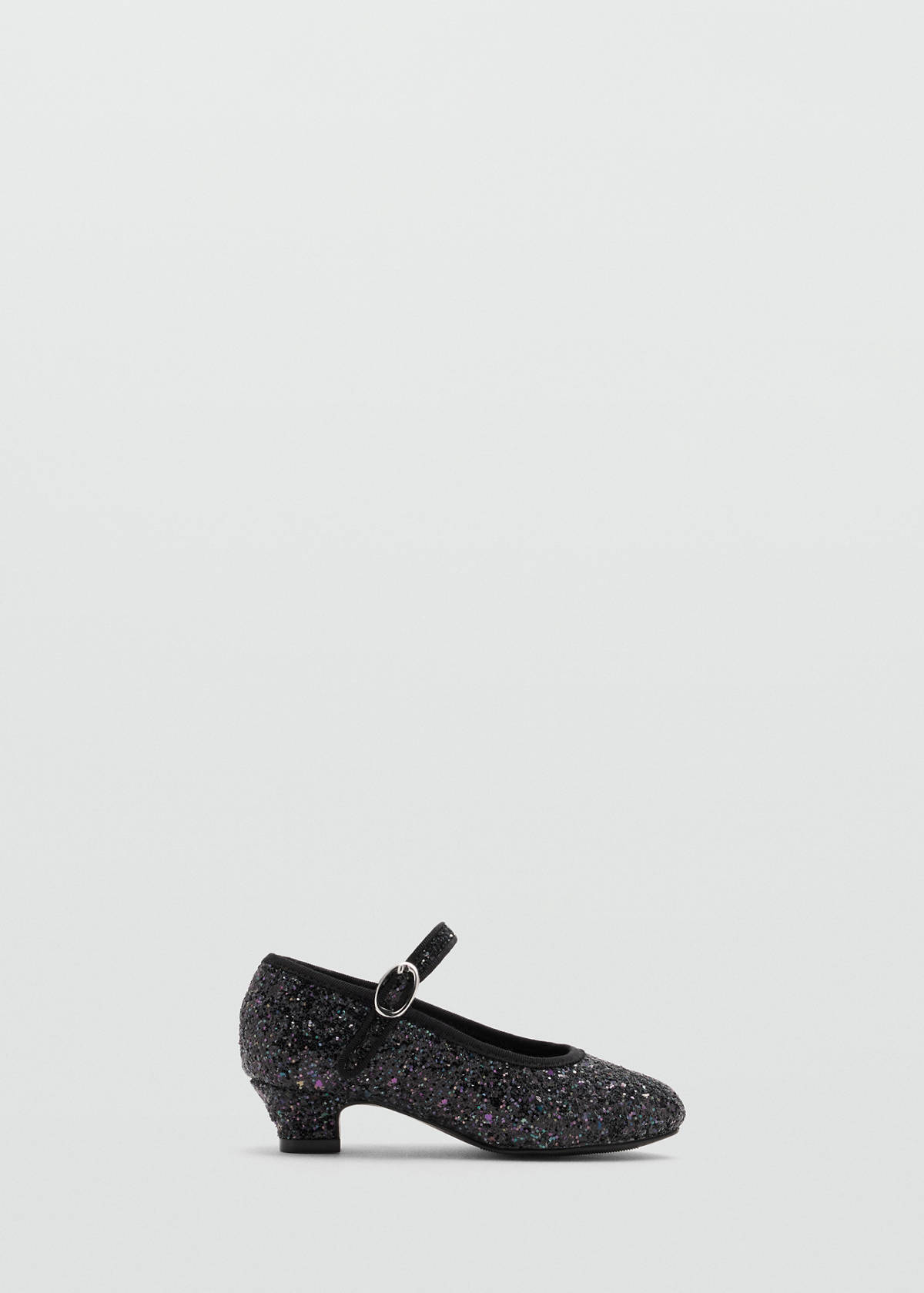 Heeled glitter shoe — Black