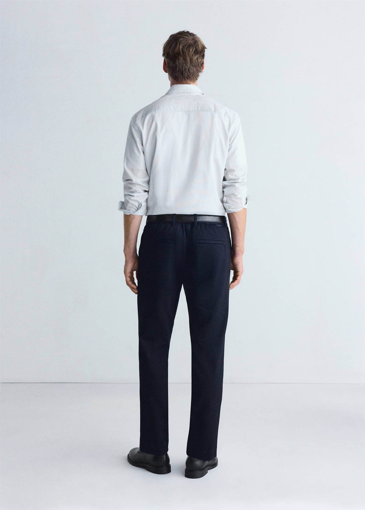 Slim fit comfort stretch non-iron shirt — White