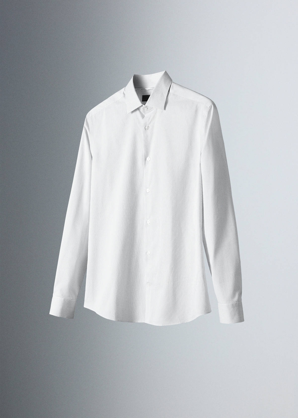 Slim fit comfort stretch non-iron shirt — White
