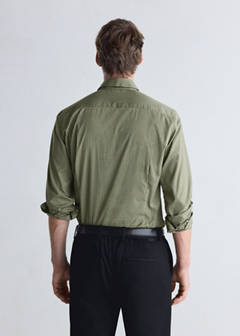 Slim fit comfort stretch non-iron shirt — Khaki 3