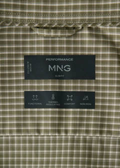 Slim fit comfort stretch non-iron shirt — Khaki 9