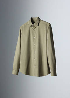 Slim fit comfort stretch non-iron shirt — Khaki 6