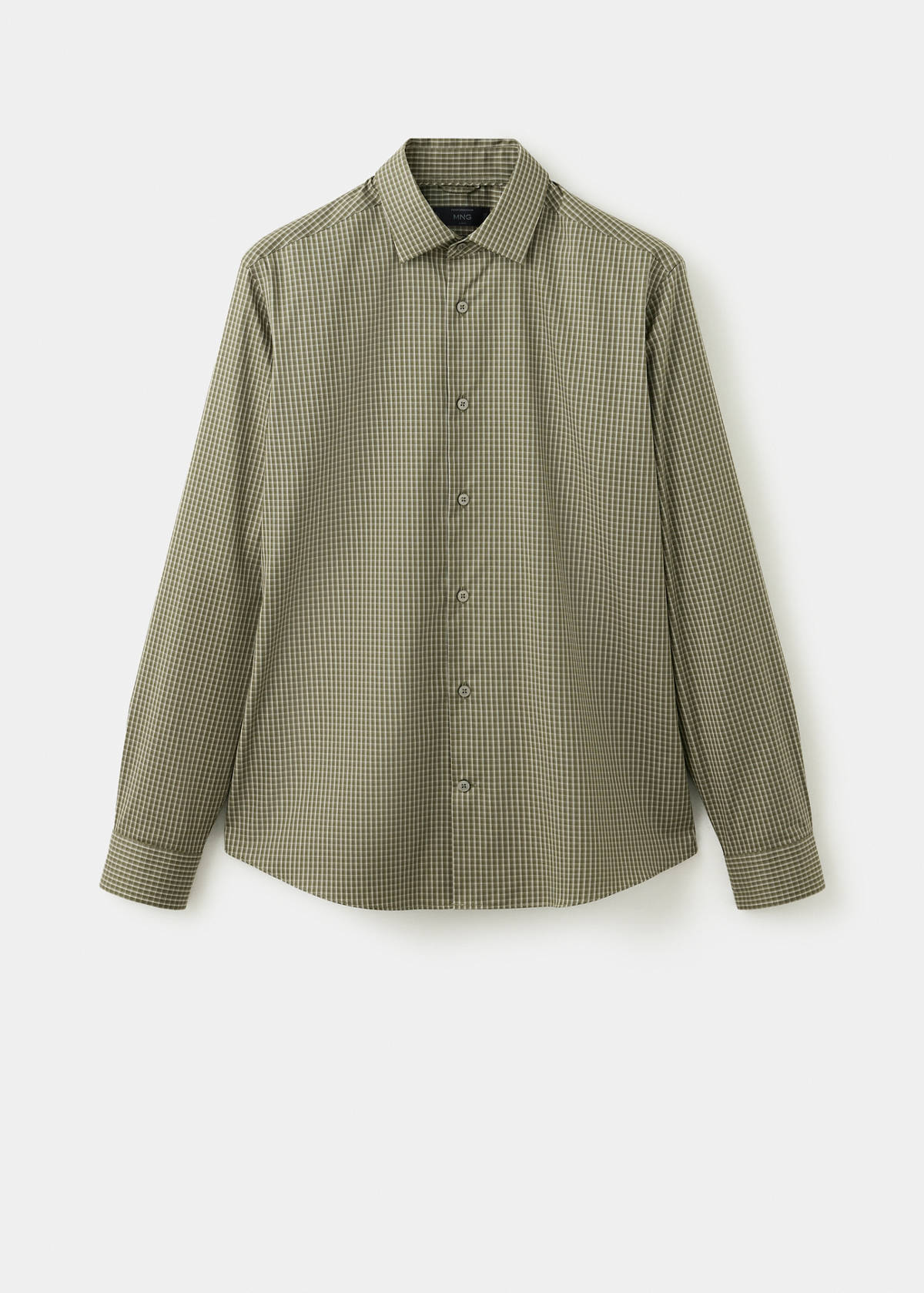 Slim fit comfort stretch non-iron shirt — Khaki
