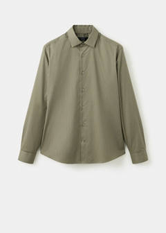 Slim fit comfort stretch non-iron shirt — Khaki 7