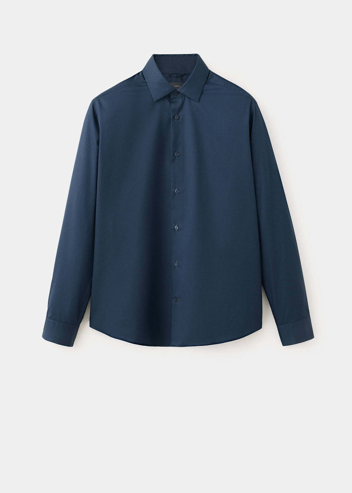 Slim fit comfort stretch non-iron shirt — Ink Blue