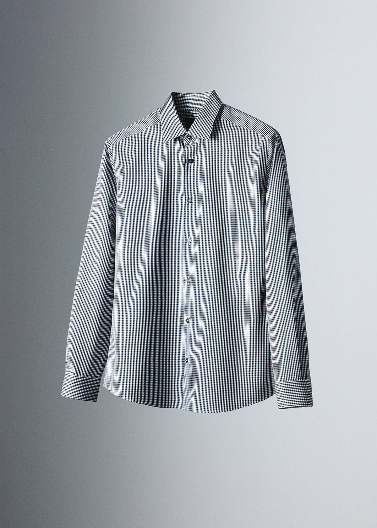 Slim fit comfort stretch non-iron shirt — Night Blue