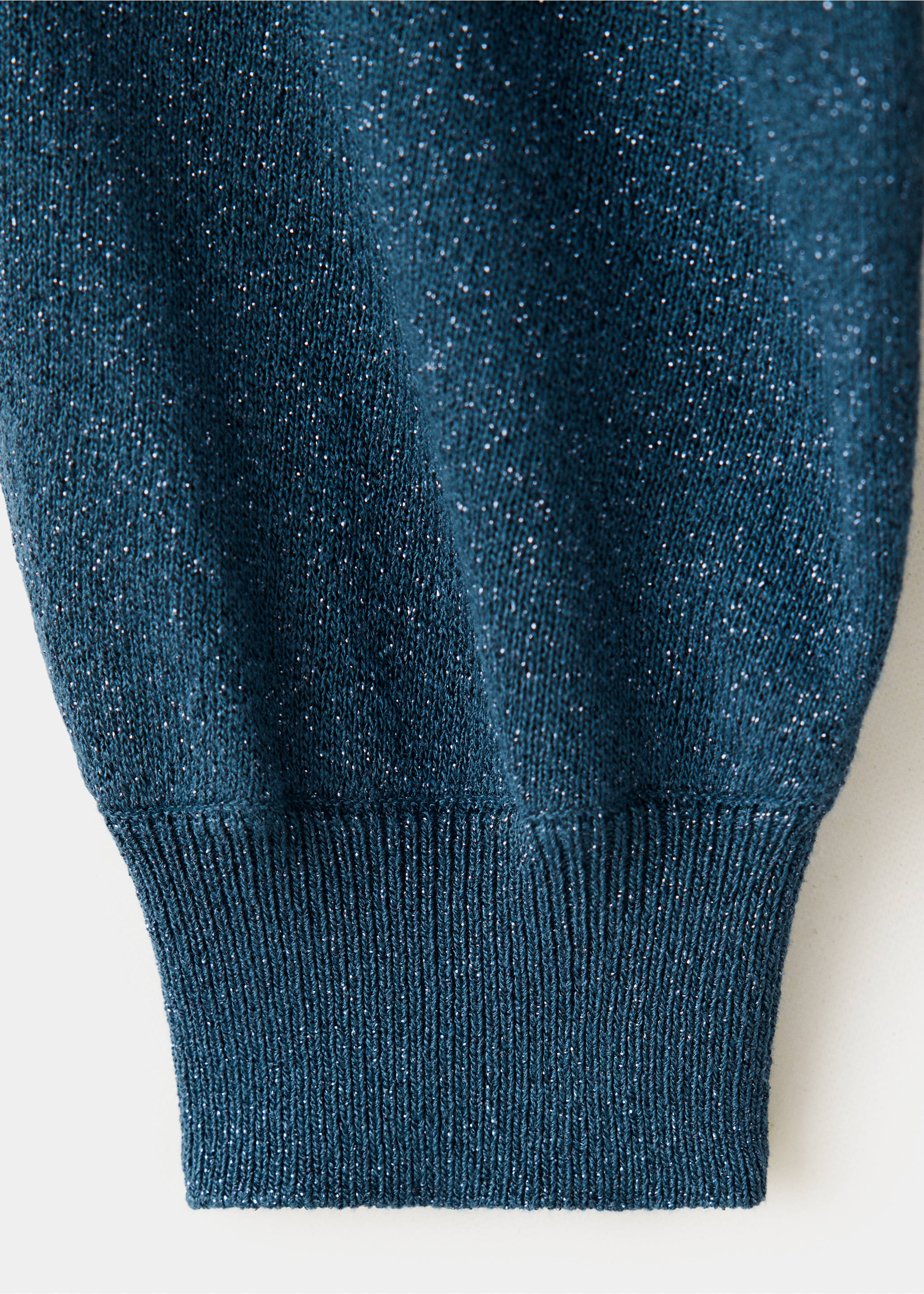 Boat neck lurex sweater - Details of the article 0, Petrol Blue. Ref: 37046735-00.