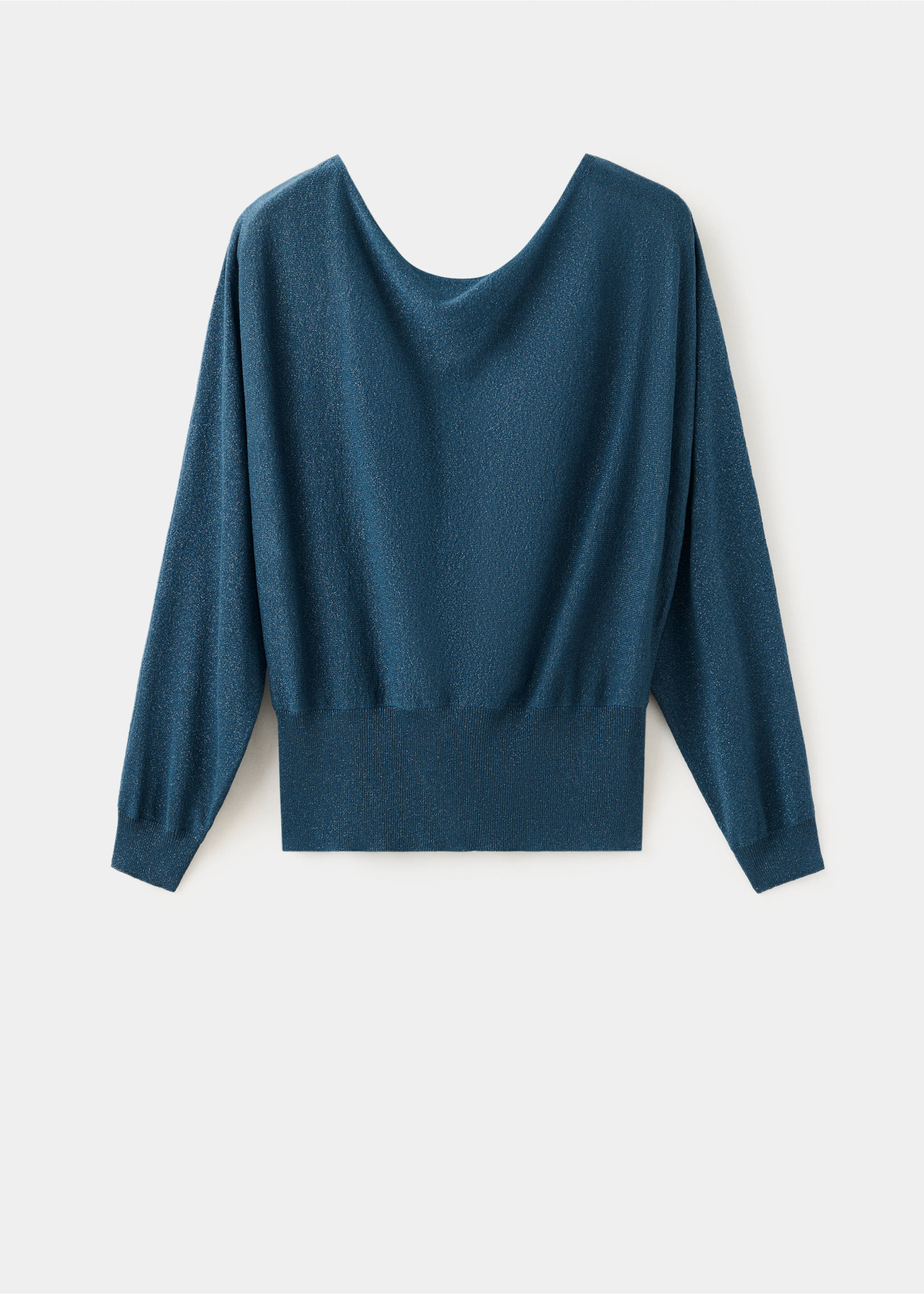 Boat neck lurex sweater - Article without model, Petrol Blue. Ref: 37046735-00.
