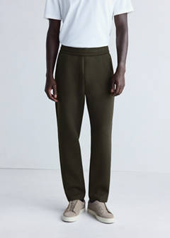 Thermolite® neoprene-effect joggers — Khaki 1