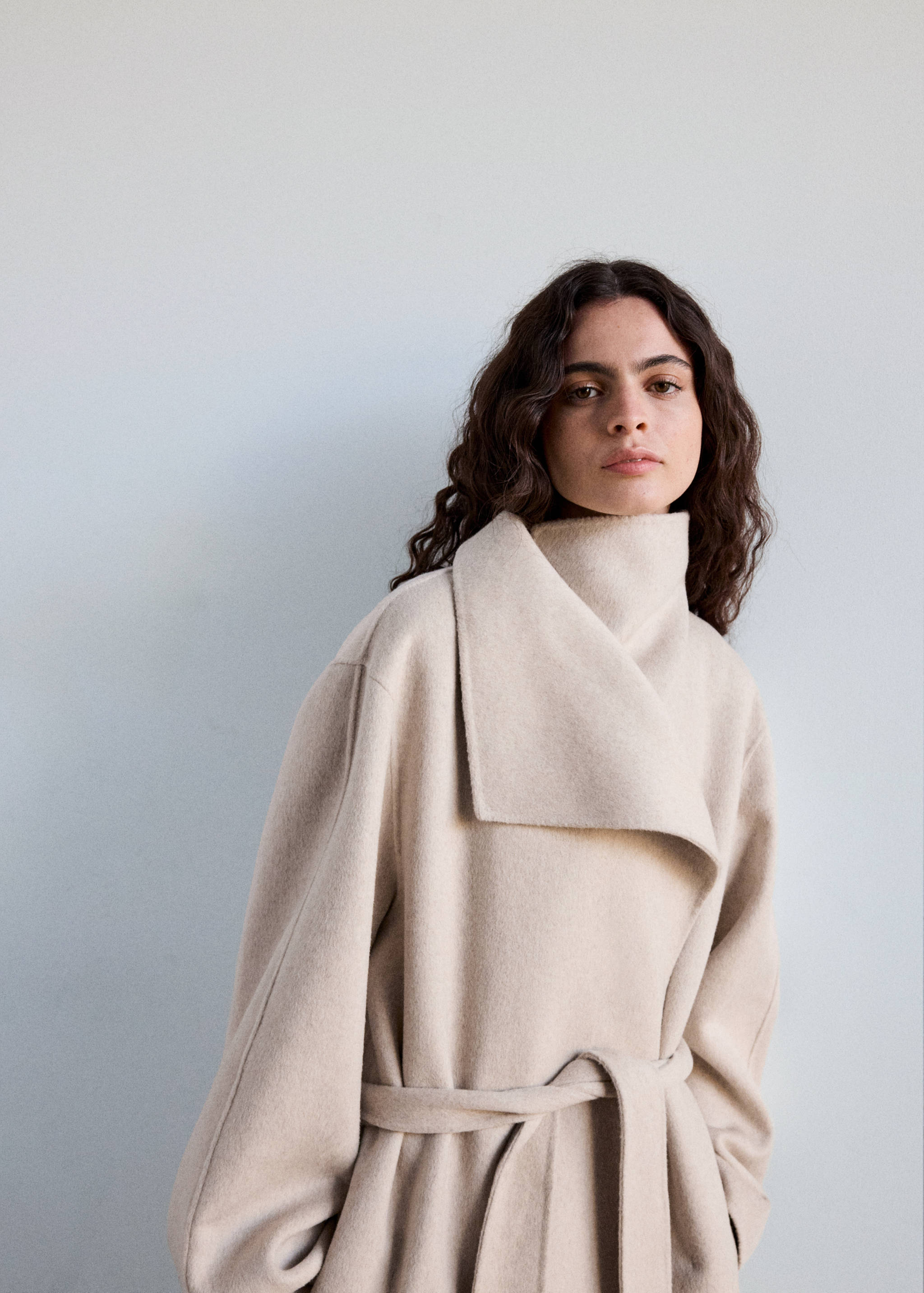 Manteau laine fait à la main ceinture - Détail de l'article 1