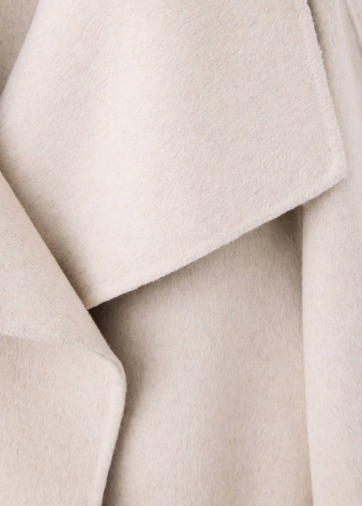 Handmade wool coat with belt — Light/Pastel Grey