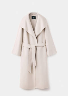 Handmade wool coat with belt — Light/Pastel Grey 8