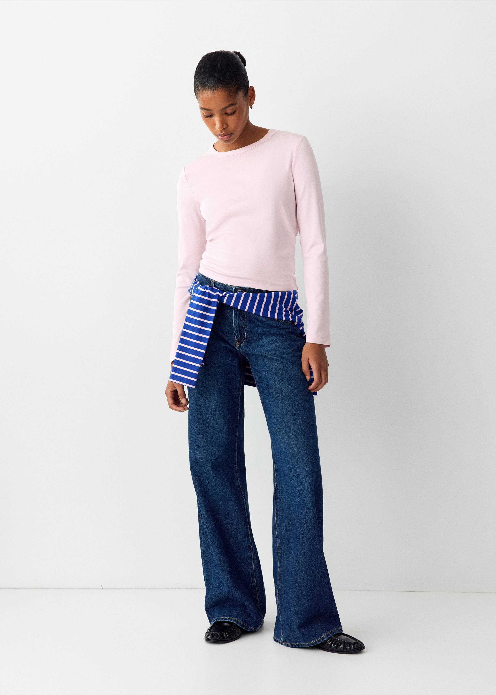 Long sleeve cotton t-shirt - General plane, Pink. Ref: 37046740-00.