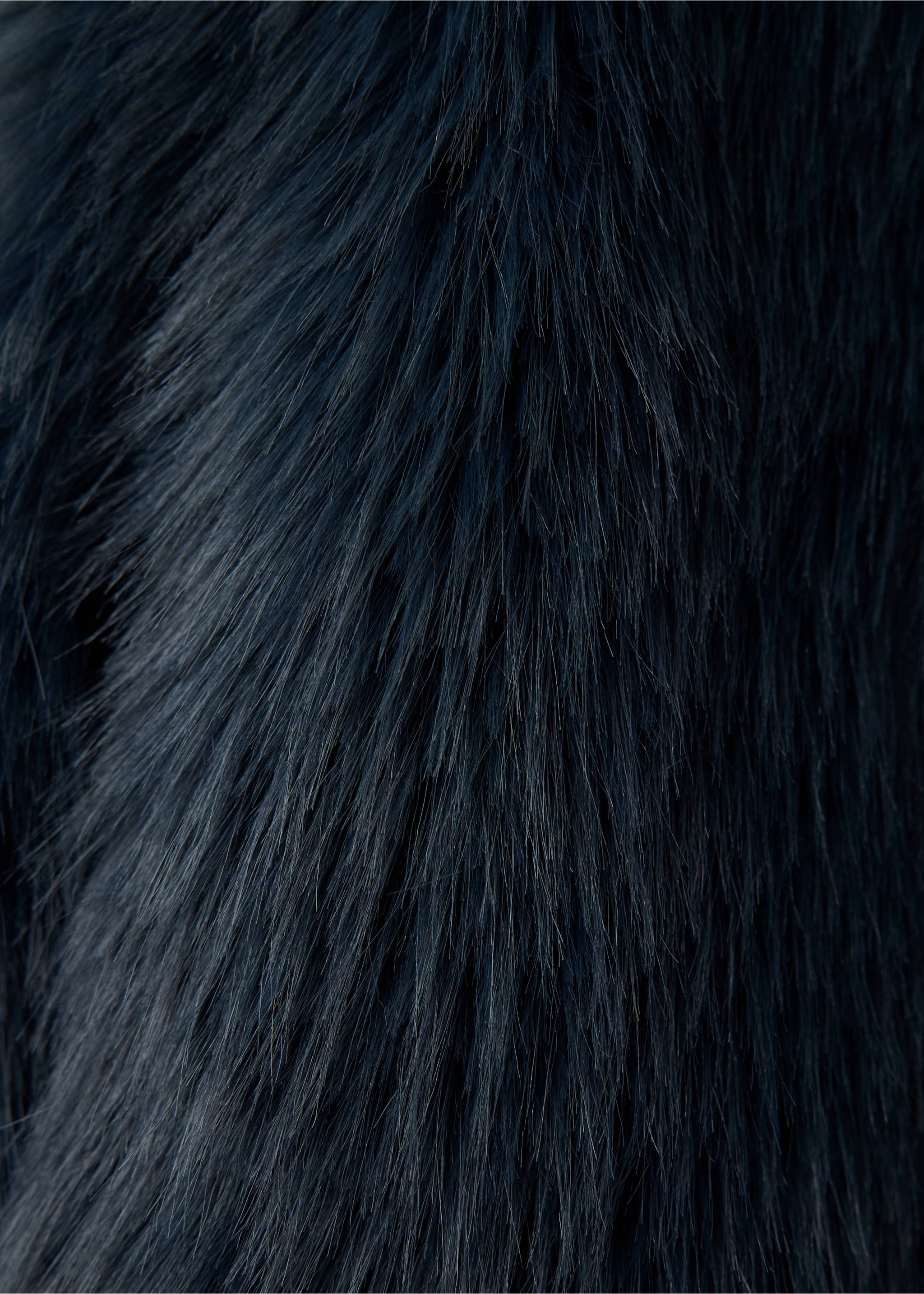 Faux-fur coat - Details of the article 0, Dark Navy. Ref: 37046741-00.