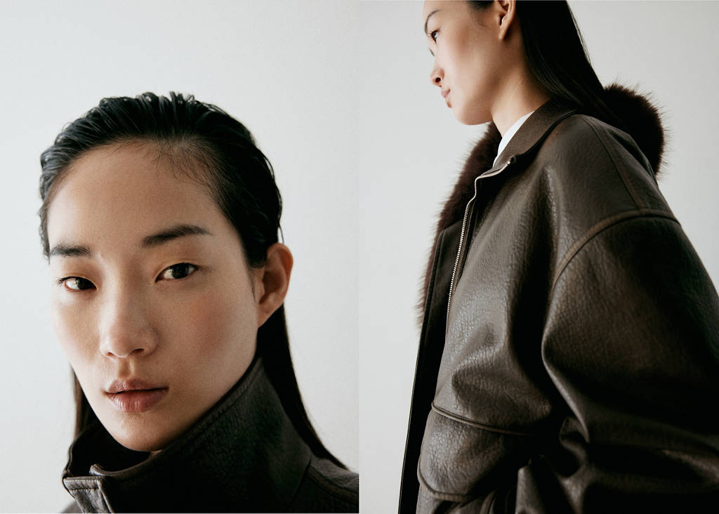 Bomber jacket with funnel neck by Mango