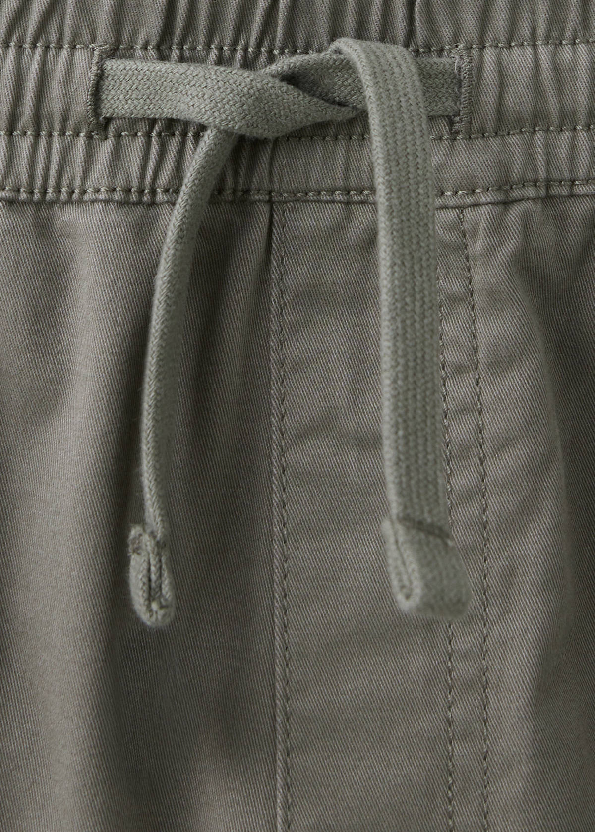 Drawstring straight trousers — Khaki