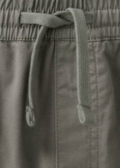 Drawstring straight trousers — Khaki 5