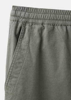 Drawstring straight trousers — Khaki 7