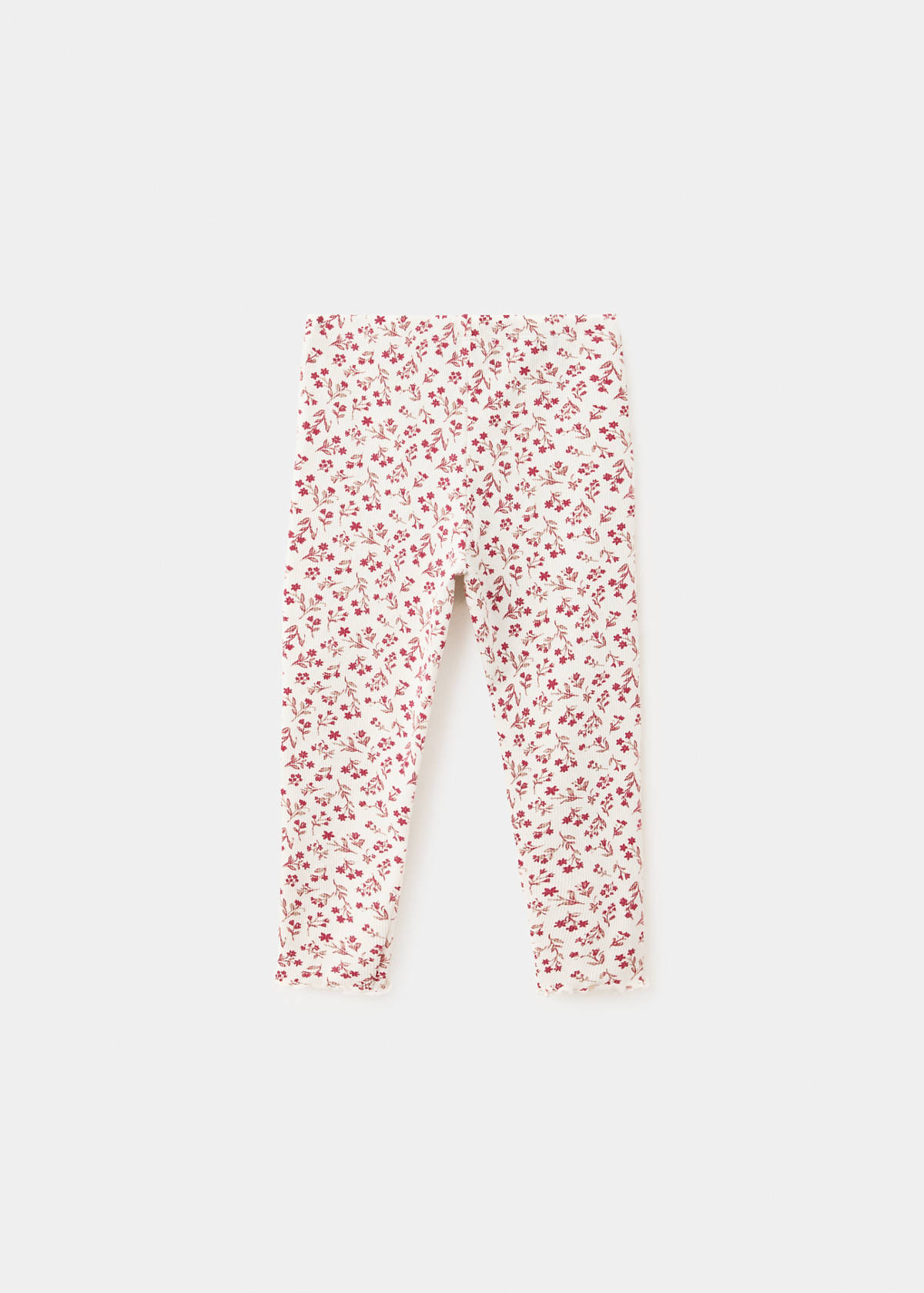 Ribbed floral leggings — Off White